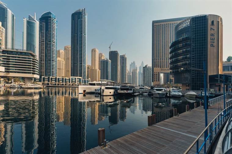 Dubai Marina waterfront skyline